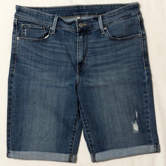 Levi’s Women’s Stretch Bermuda Jean Shorts - 30 - Picture 2 of 14